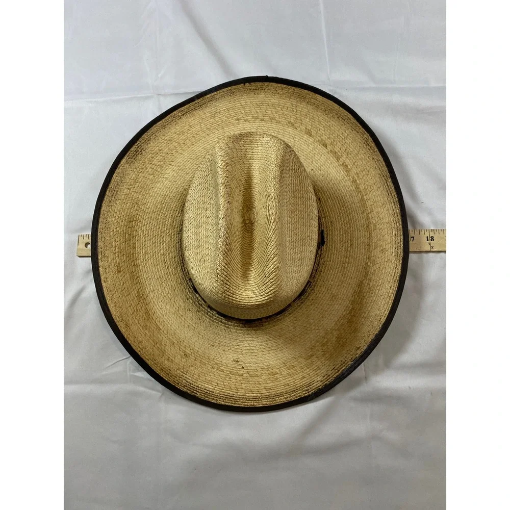 Justin‎ 20X Straw Cowboy Hat Natural Tan Western Wide Brim Made in Mexico 7 1/4